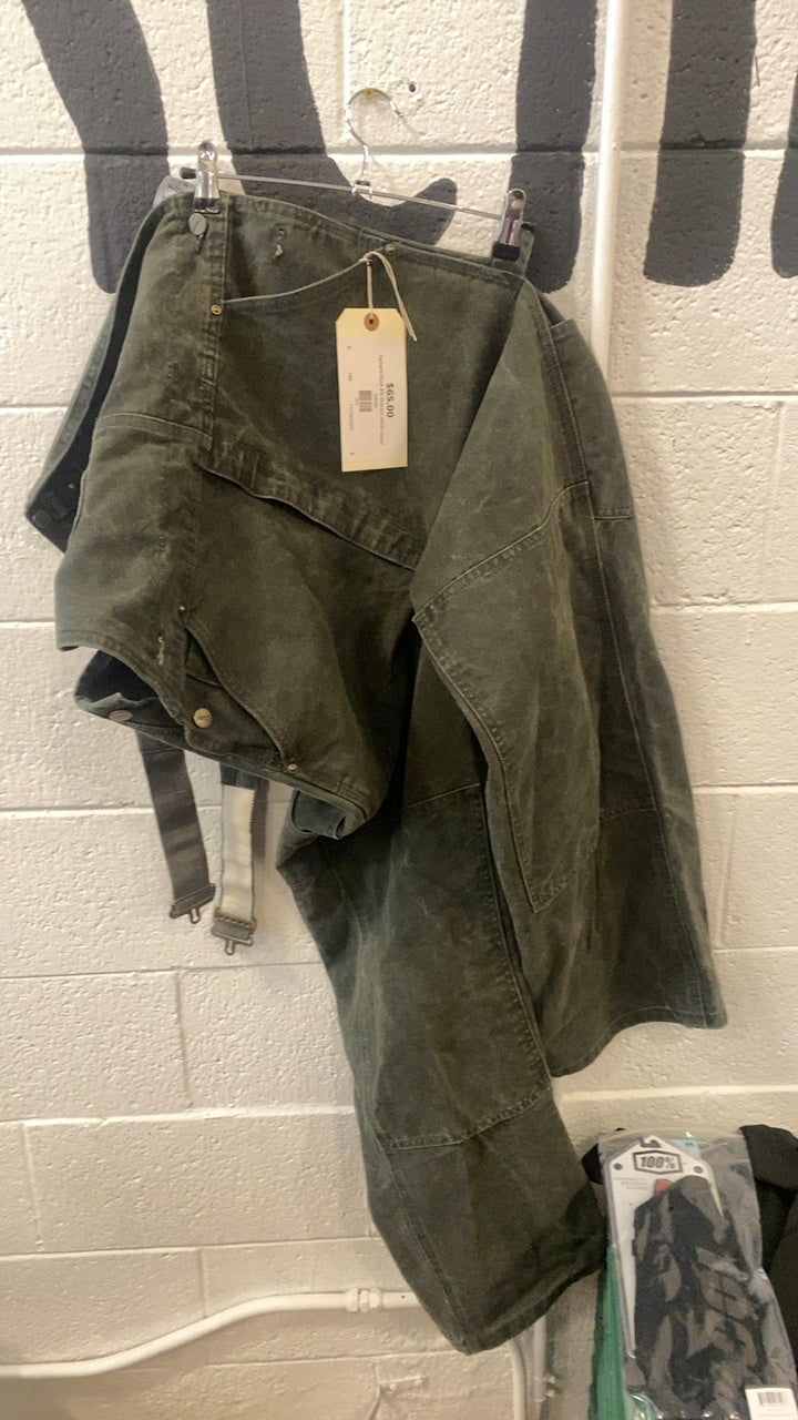 Carhartt Duck Bib Overalls 34x30 Green