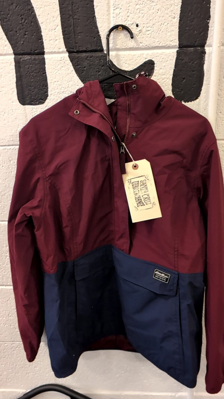 Eddie Bauer Jacket (Half-Zip)(Hood) M Red Charly Anarok