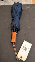 Umbrella Navy Brown Handle