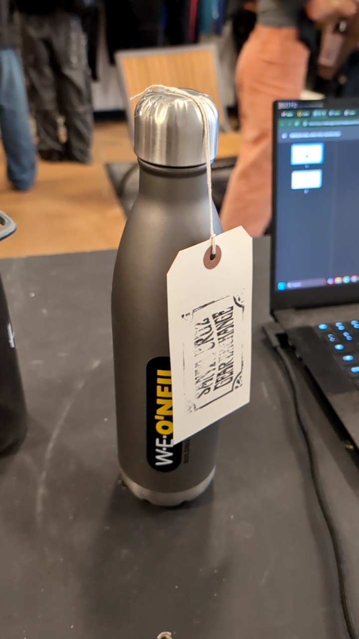 H2GO Water Bottle 26oz Grey We O'Neil