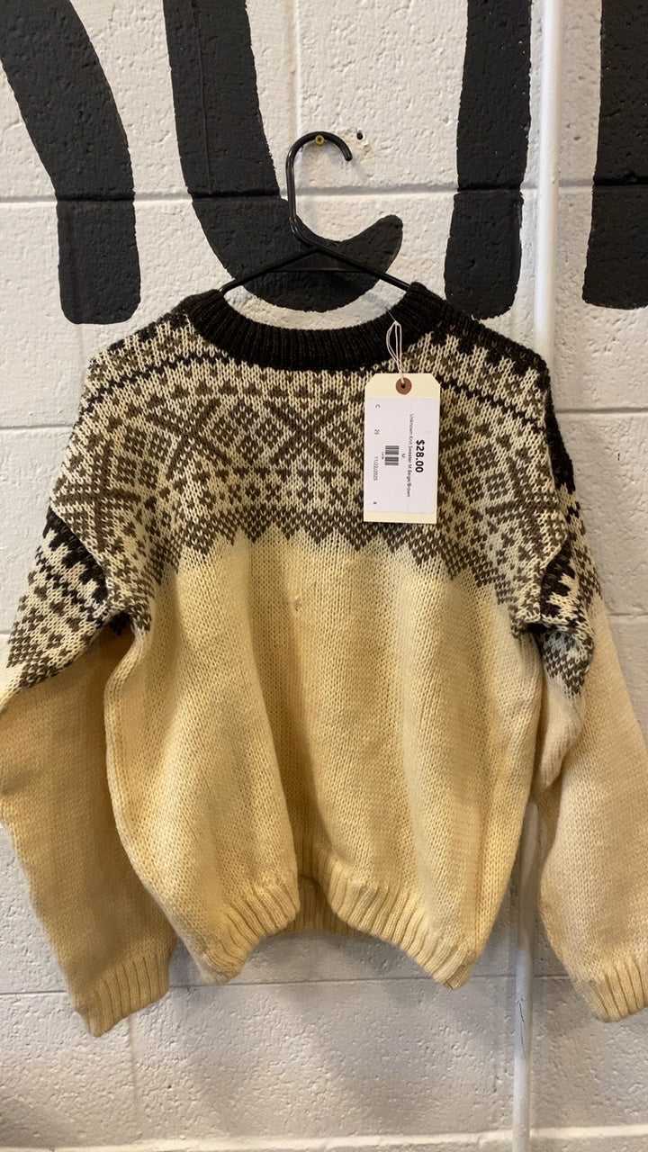 Unknown Knit Sweater M Beige/Brown
