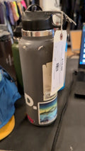 Hydro Flask Water Bottle 40oz Grey Straw Lid