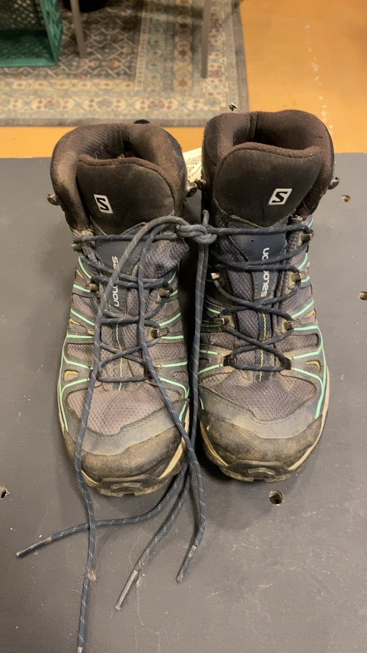 Salomon X-Ultra Contagrip Gore-Tex Shoes (Hiking Boots) 9.5 Black/Green