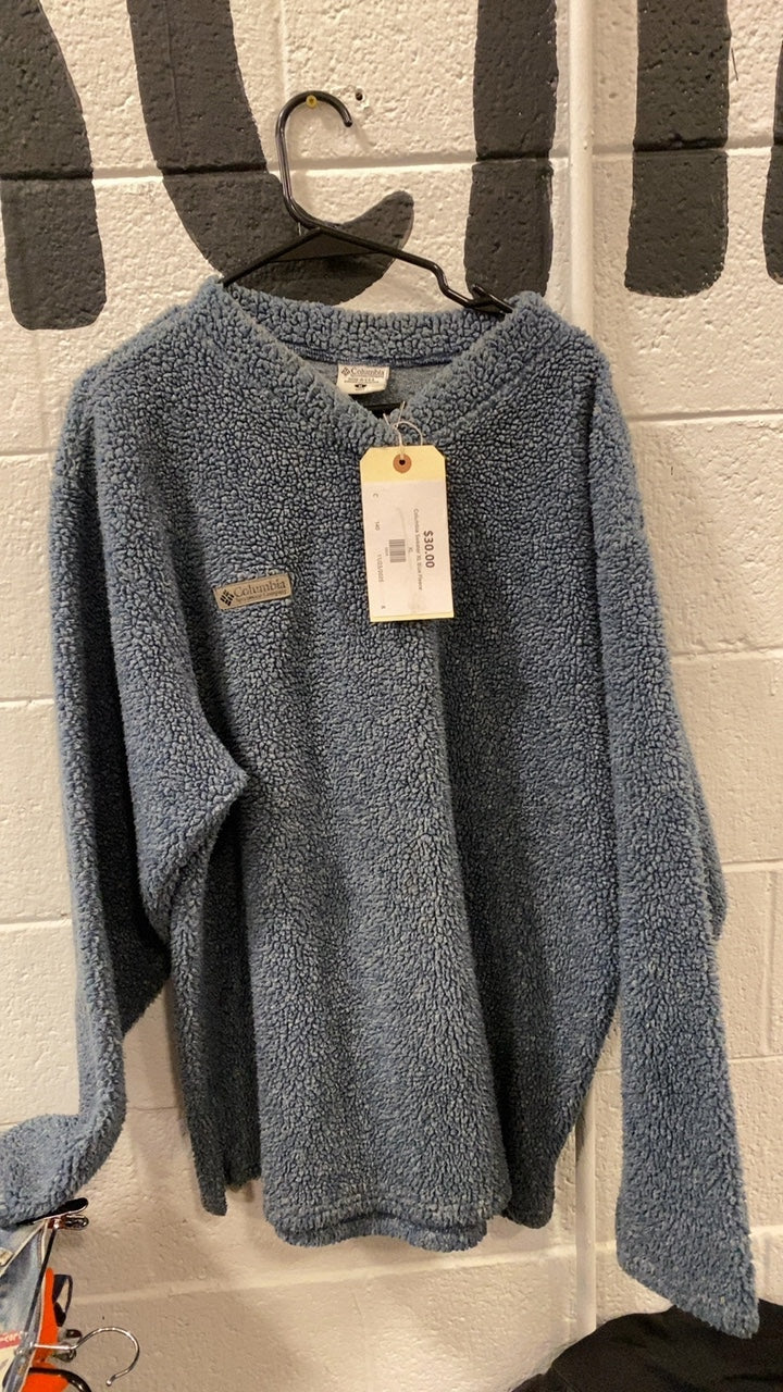 Columbia Sweater XL Blue Fleece