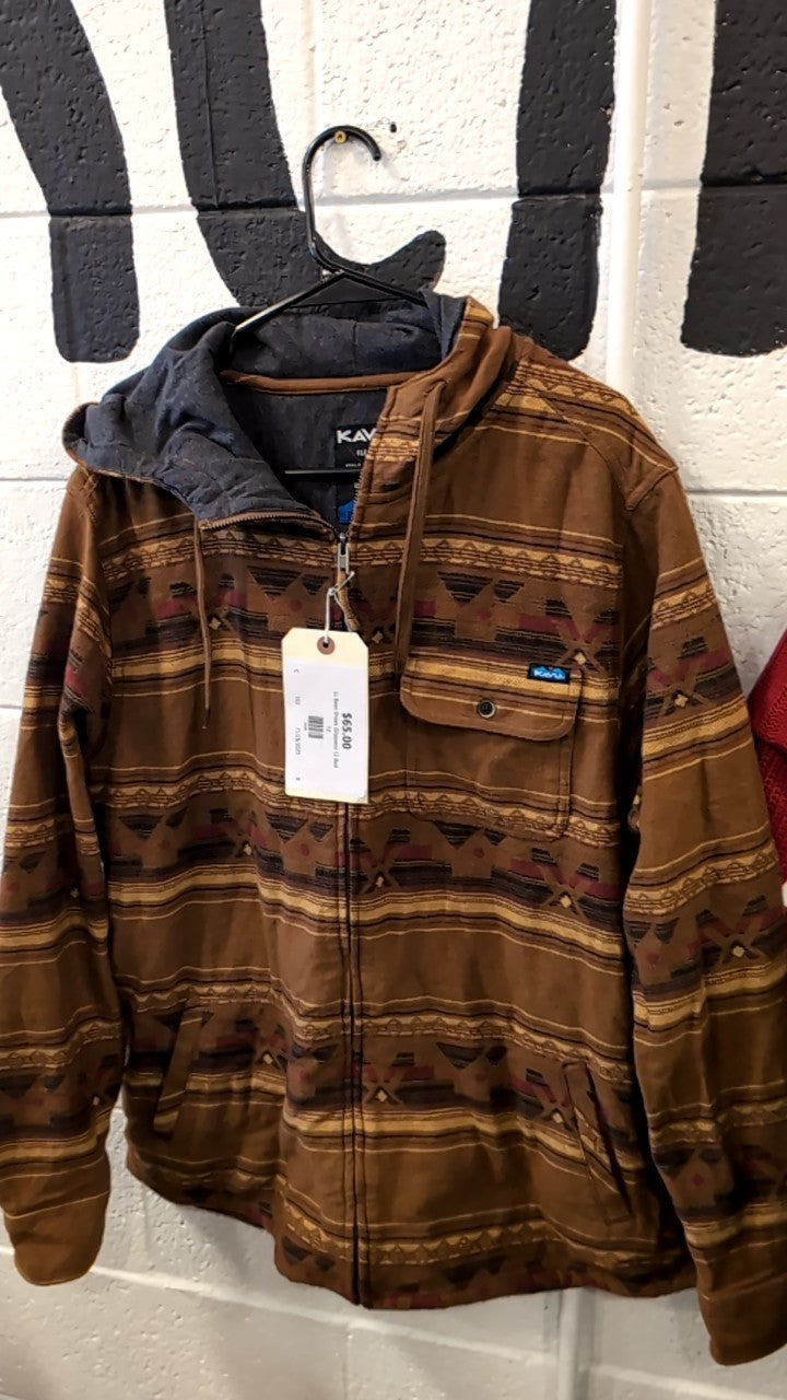 KAVU Jacket L Brown Midland Hoodie