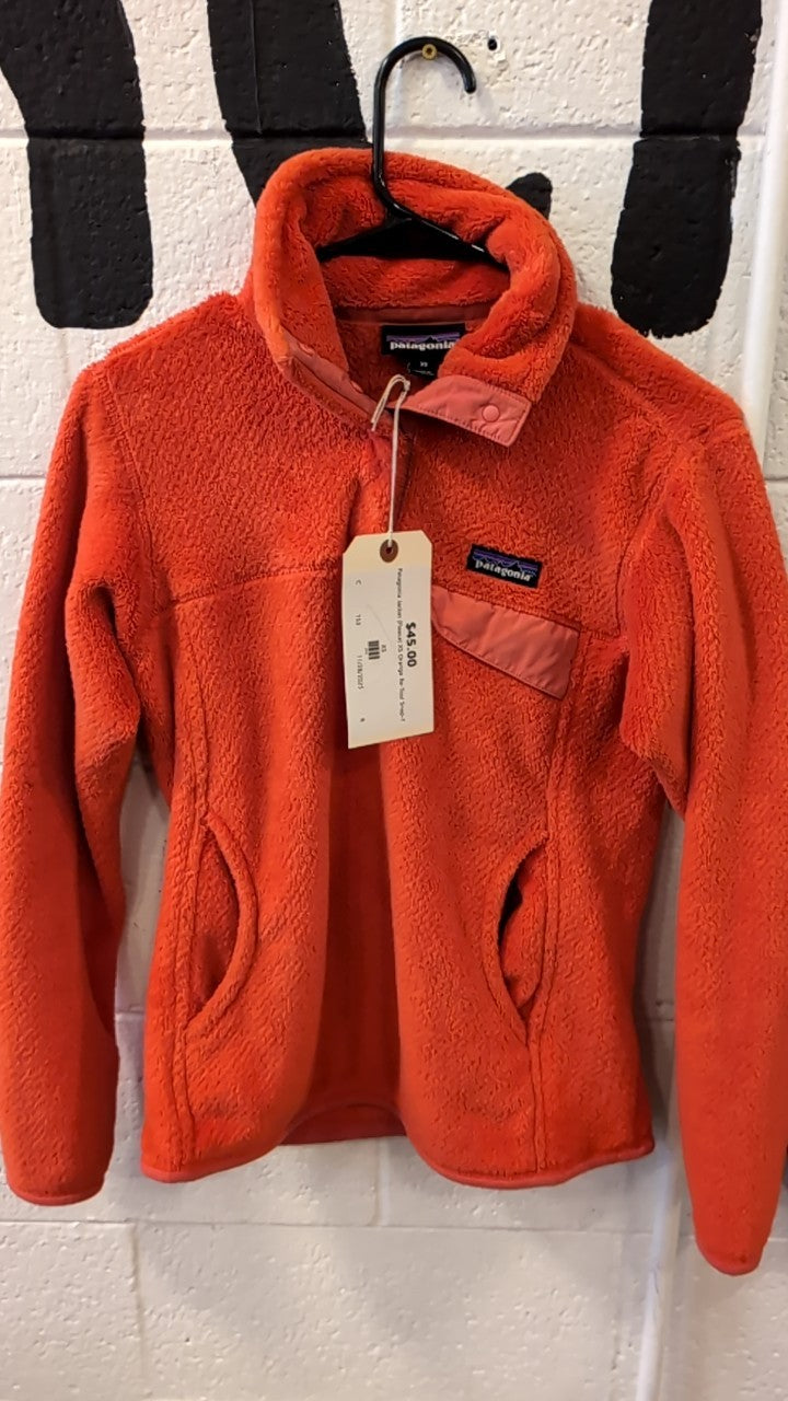Patagonia Jacket (Fleece) XS Orange Re-Tool Snap-T
