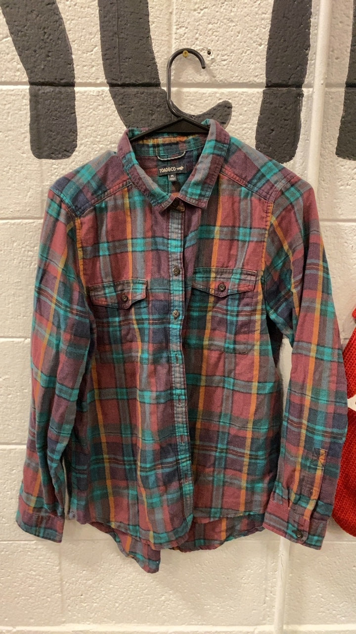 Toad & Co. Flannel M Red/Green