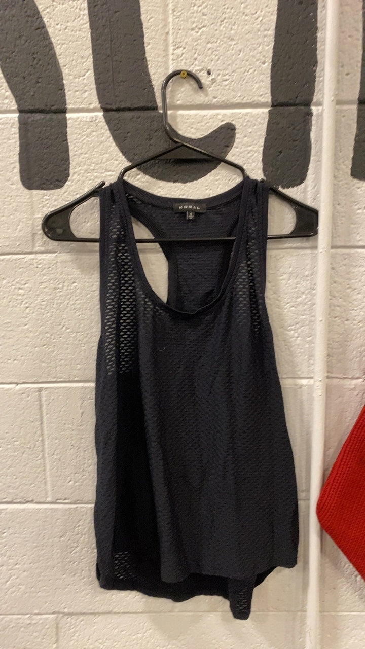 Koral Mesh Tank Top S Black