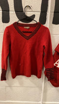 Smartwool V-Neck Sweater S Red/Black