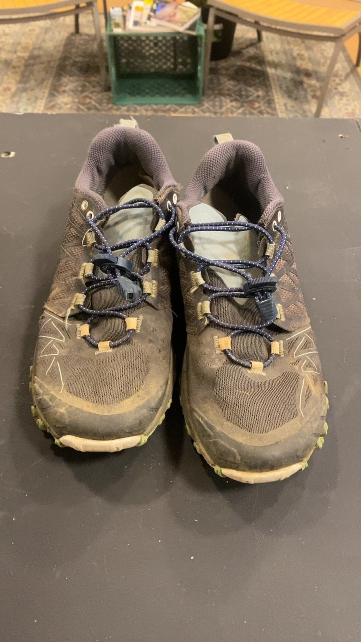 La Sportiva Shoes (Running) 8 Grey/Blue/Green