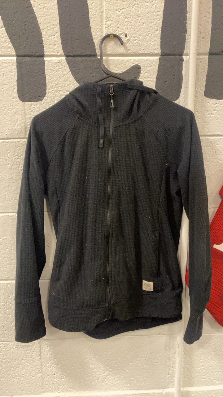 Outdoor Research Waffle Knit Fleece Jacket (Hood) XS Black