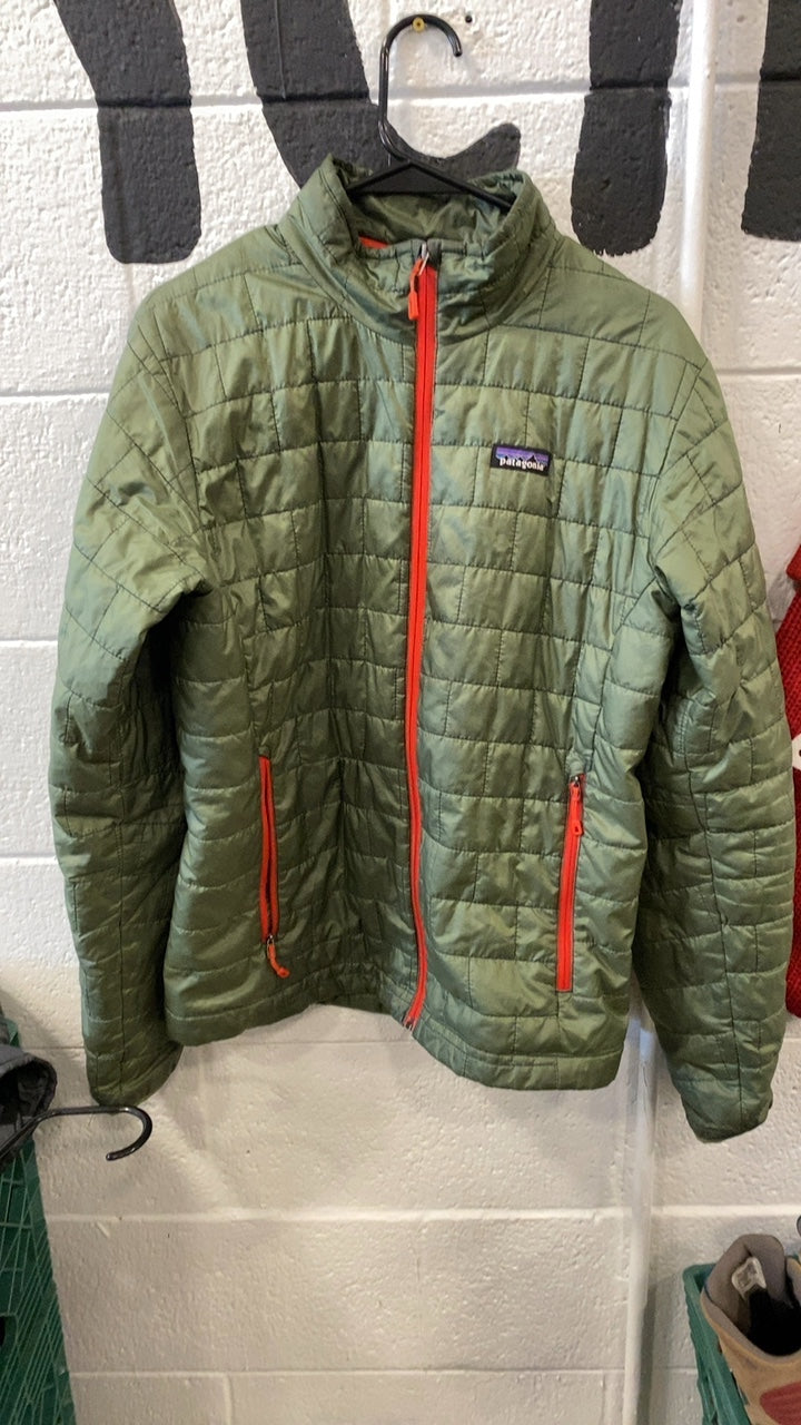 Patagonia Nano Puff Down Jacket (Synthetic) S Green/Orange