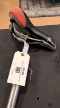 Velo Bike Parts (Saddle) Red and Black w/Post