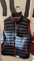 Patagonia Down Vest L Navy/Red Down Sweater Vest
