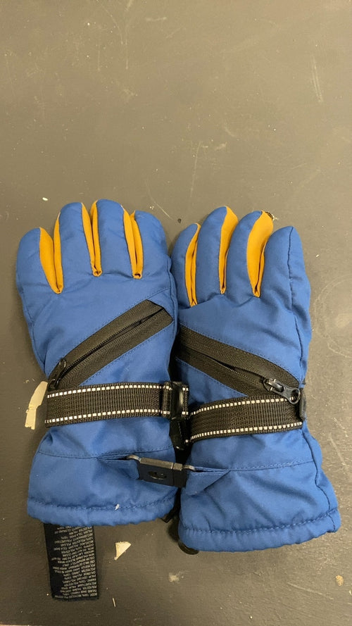 All In Motion Gloves (Snow) Youth 4-7 Blue/Brown