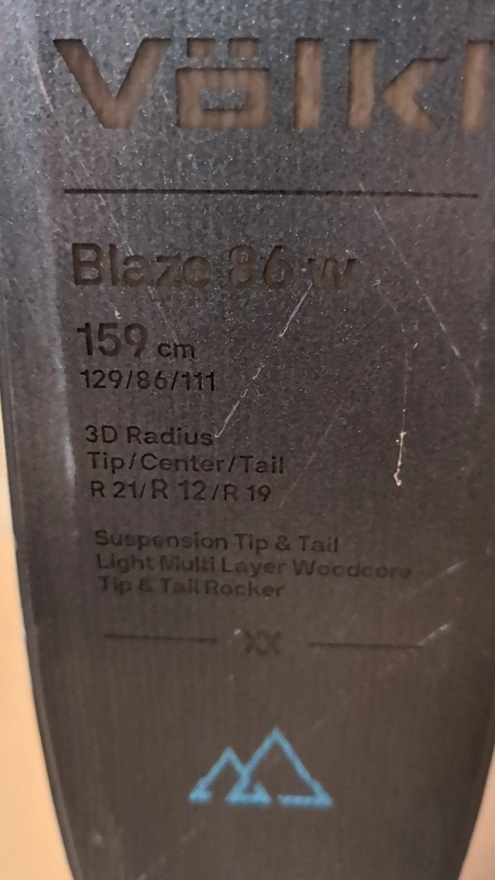 Volki Skis 159cm Blaze w/ Marker Squire Bindings