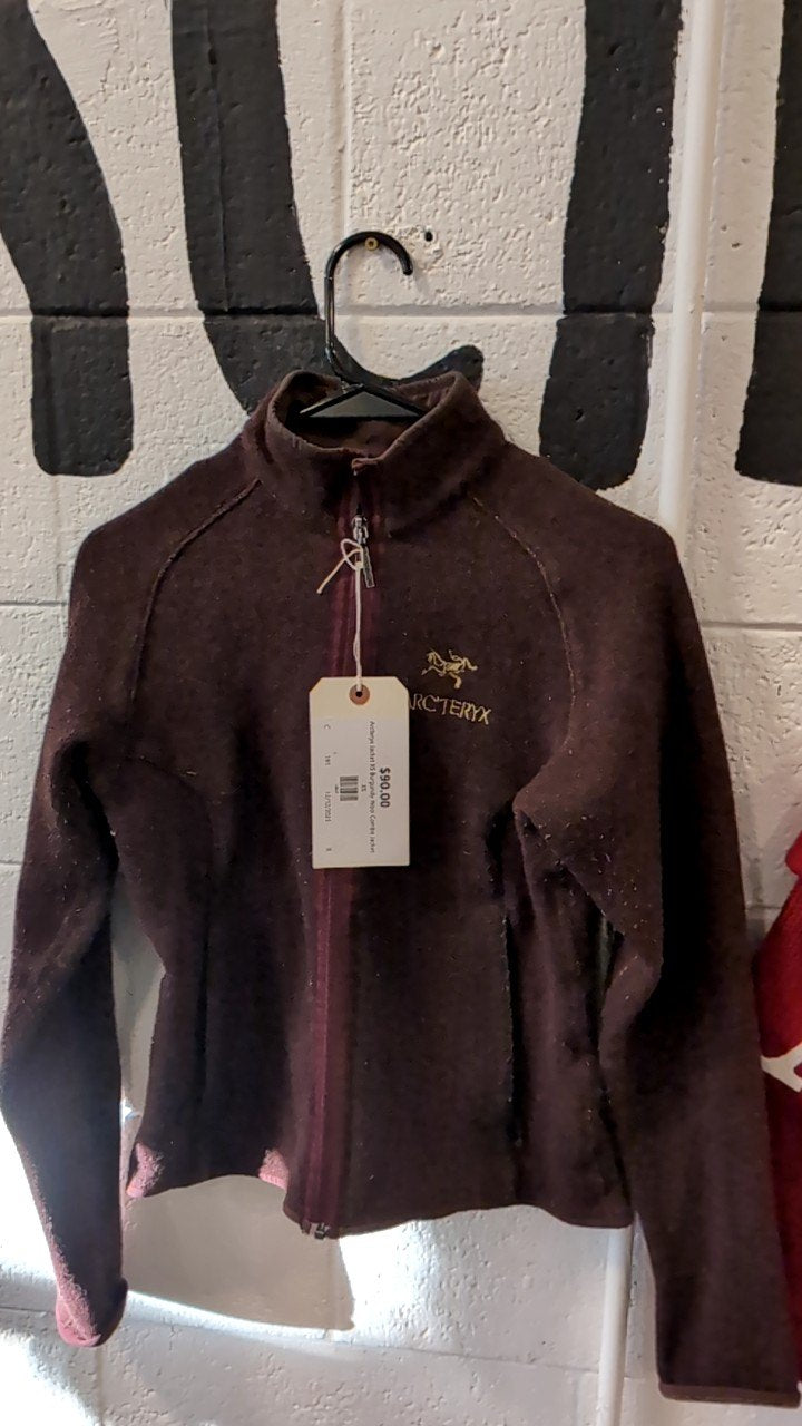 Arcteryx Jacket XS Burgundy Wool Combo Jacket