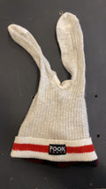 POOK Toque Sock Hat (Beanie) Grey/Red