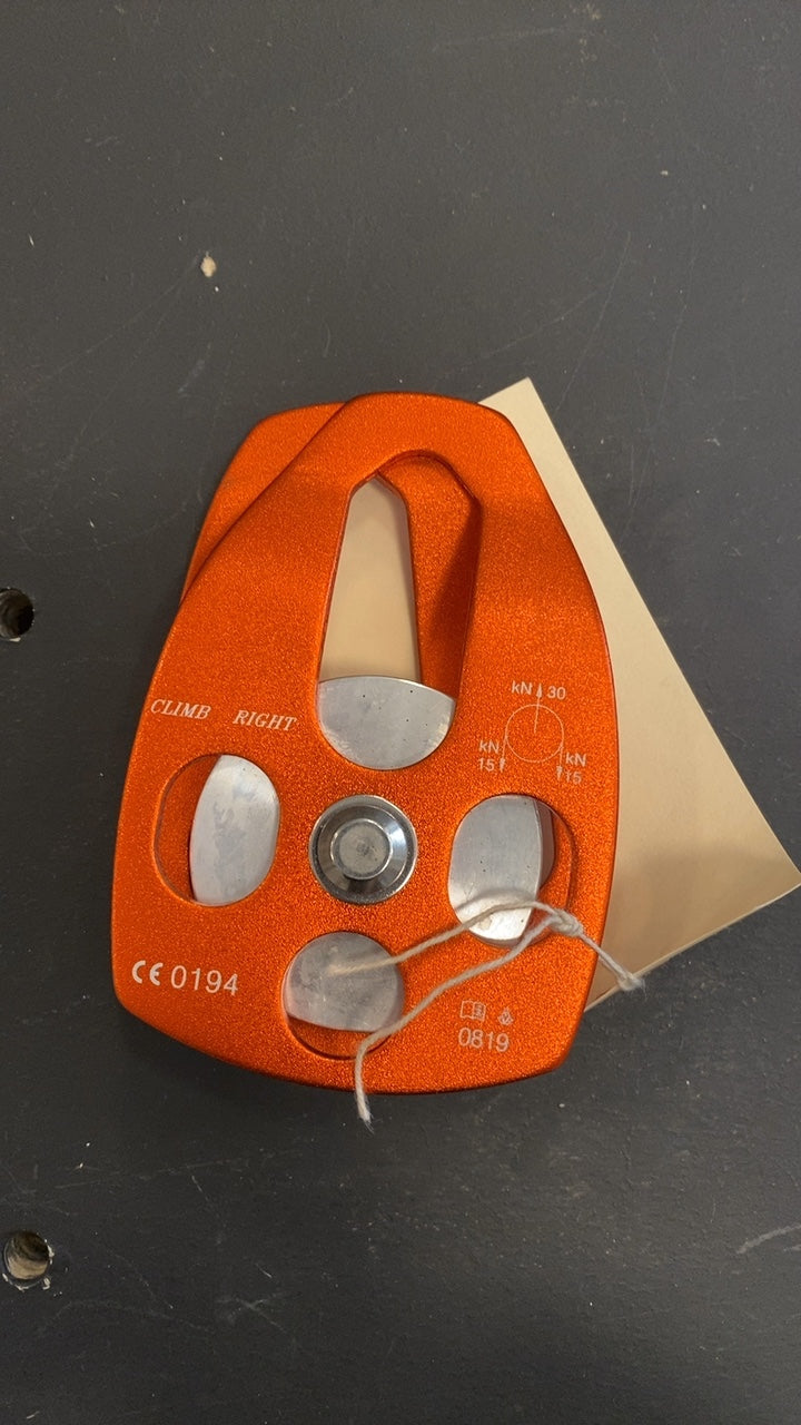 Climb Right Swing Side Pulley Climbing Hardware (Pulley) Orange