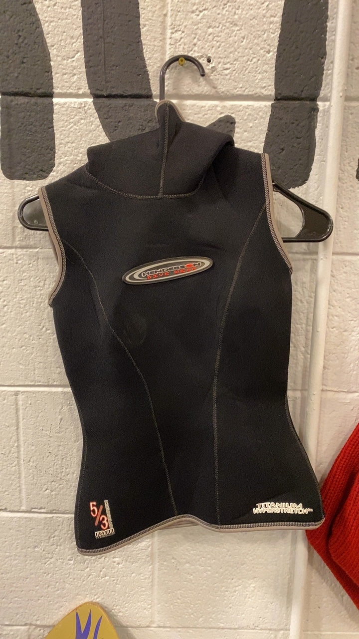 Henderson Aquatics Titanium Hyperstretch 5/3mm Wetsuit (Top) (Hood) 4 Black