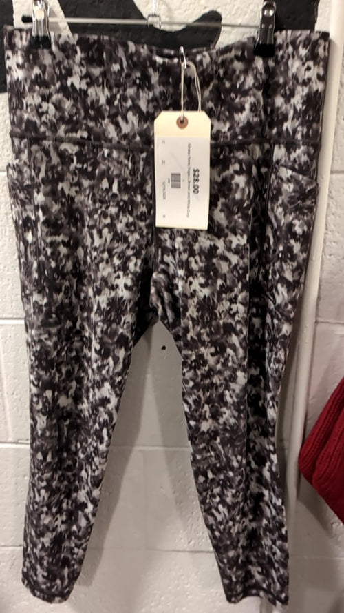 Athleta Pants (Yoga) L Brown and White Crop