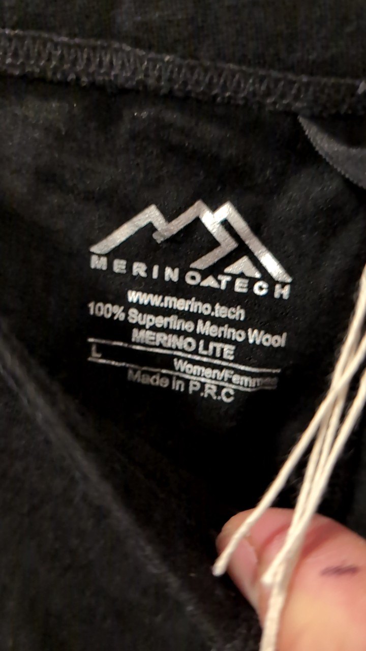 Merino Tech Base Layer (Bottoms) L Black Merino Lite