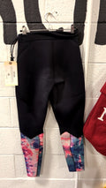 Kassia Surf 2mm Psychedelic Reversible Surf Leggings Wetsuit (Bottom) 6 Black/Multi-Color