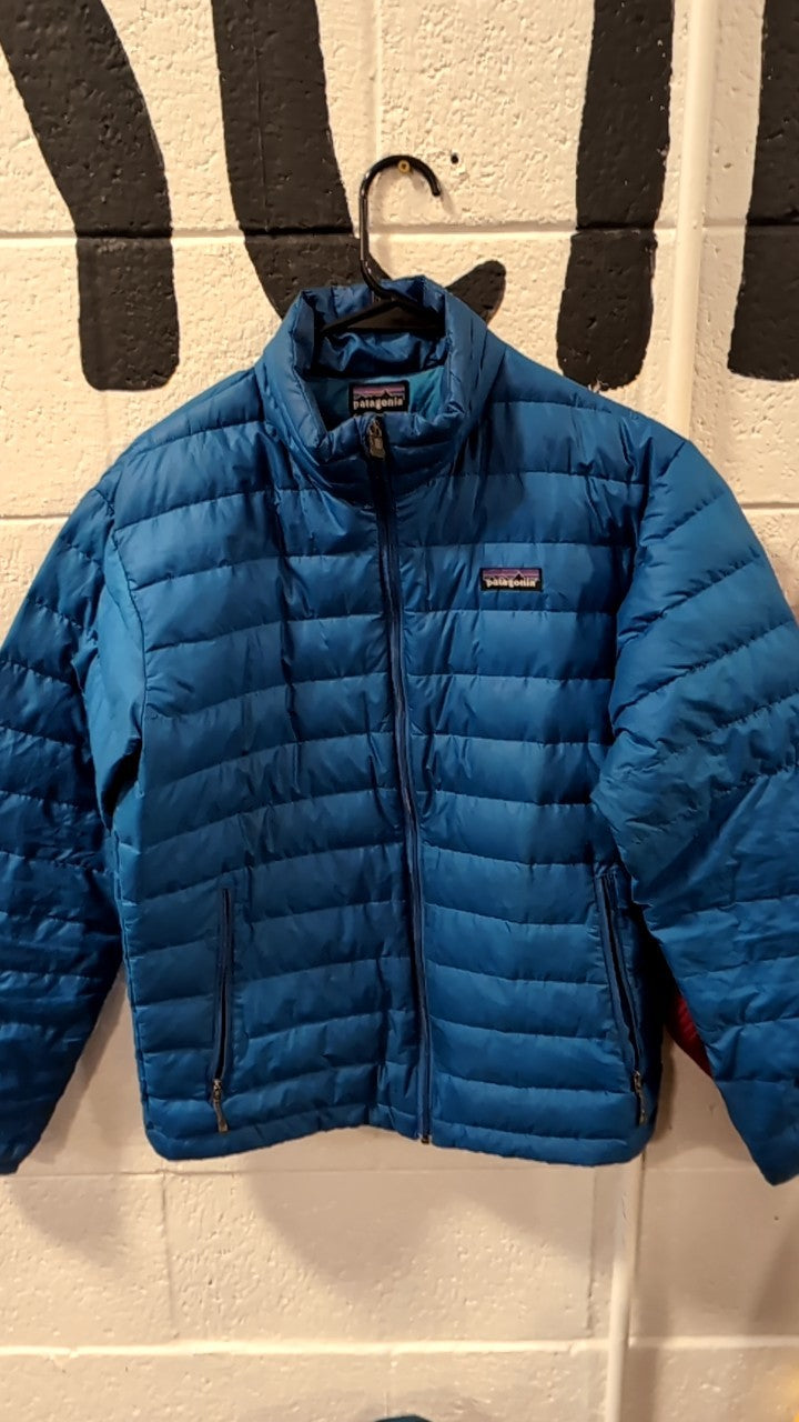 Patagonia Down Jacket (Full Zip) (No Hood) XS Blue