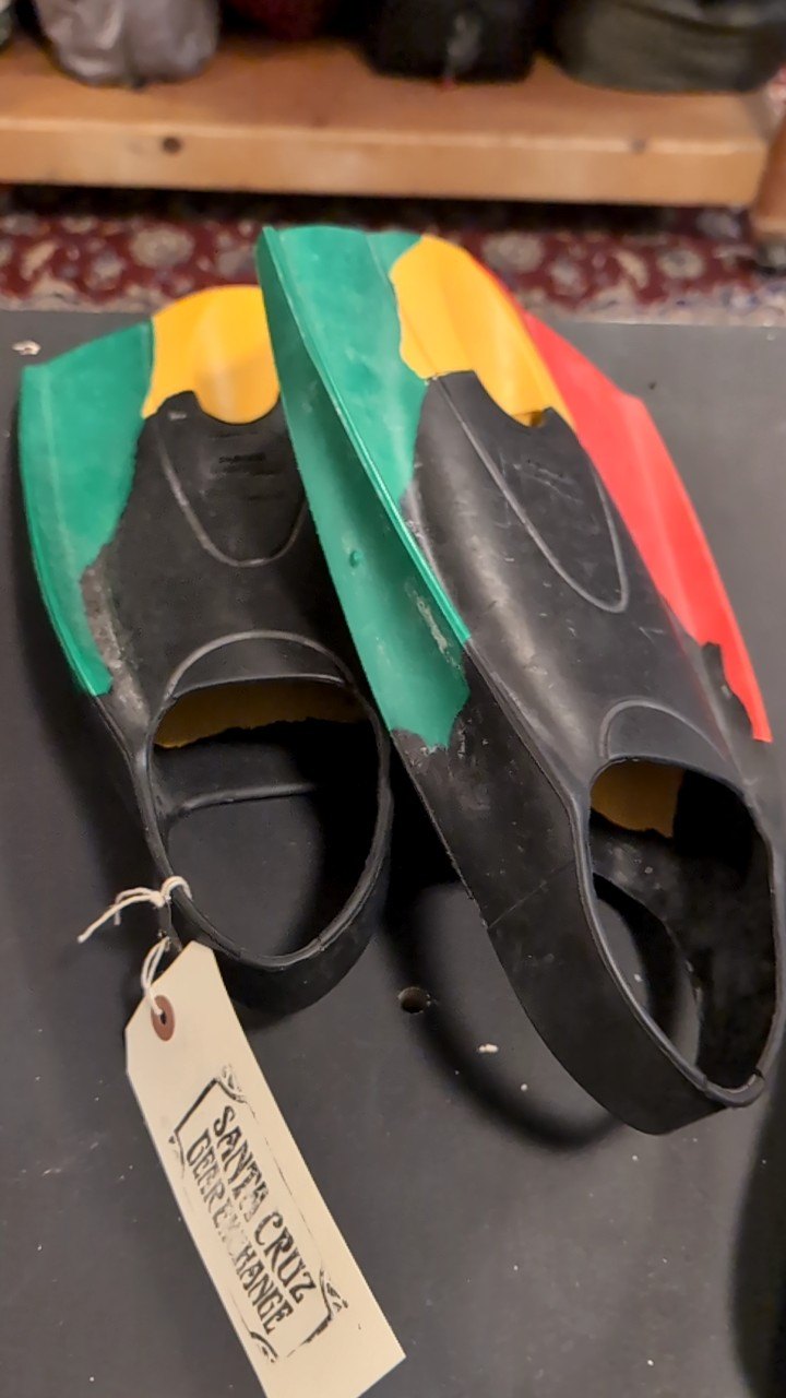 H2O Odyssey Fins 11/12 Red/Yellow/Green