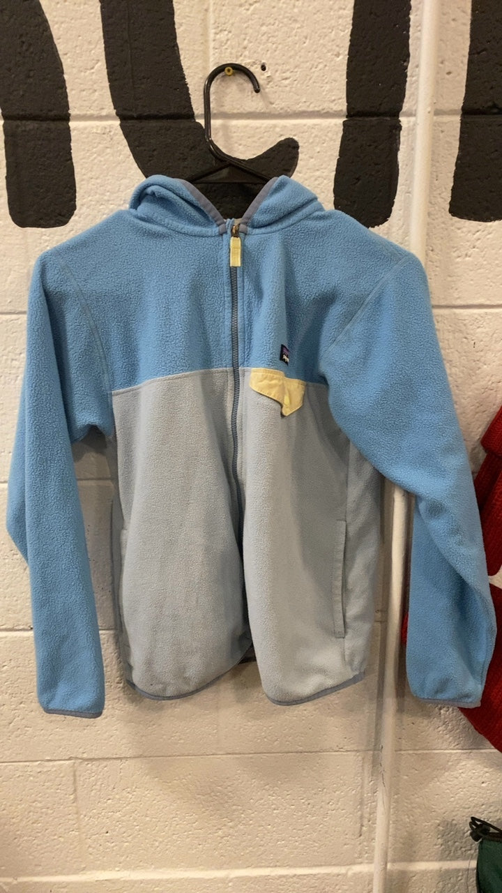 Patagonia Micro D Snap-T Fleece Jacket (Full-Zip) (Hood) L Blue