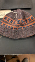 Hat (Beanie) Brown and Orange Wool