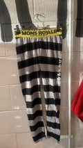 Mons Royale USA Base Layer (Bottoms) XS Black/Grey Striped