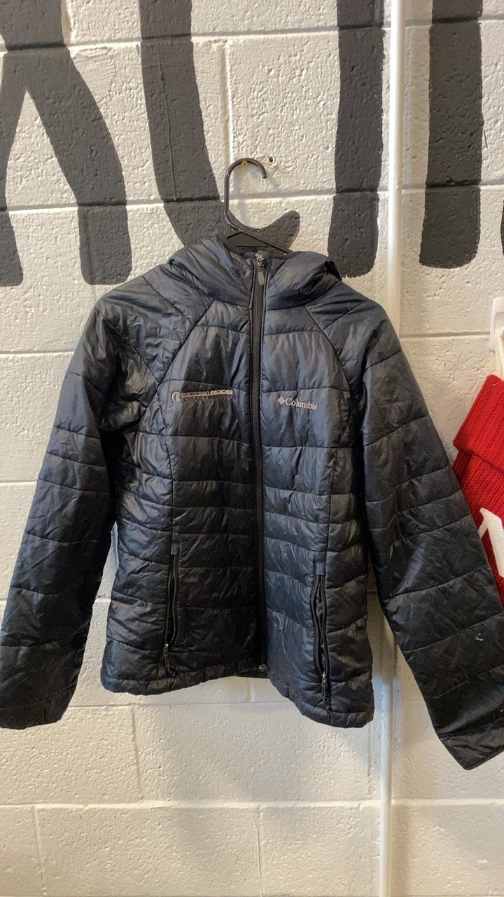 Columbia 650TD Down Jacket (Full Zip) (Hood) M Black