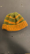 Knit Hat (Beanie) Green/Orange