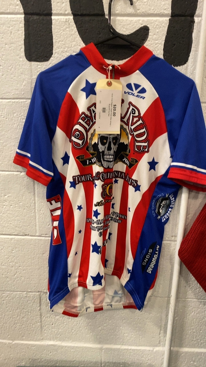 Voler Club Raglan Death Ride Bike Jersey L Blue/White/Red