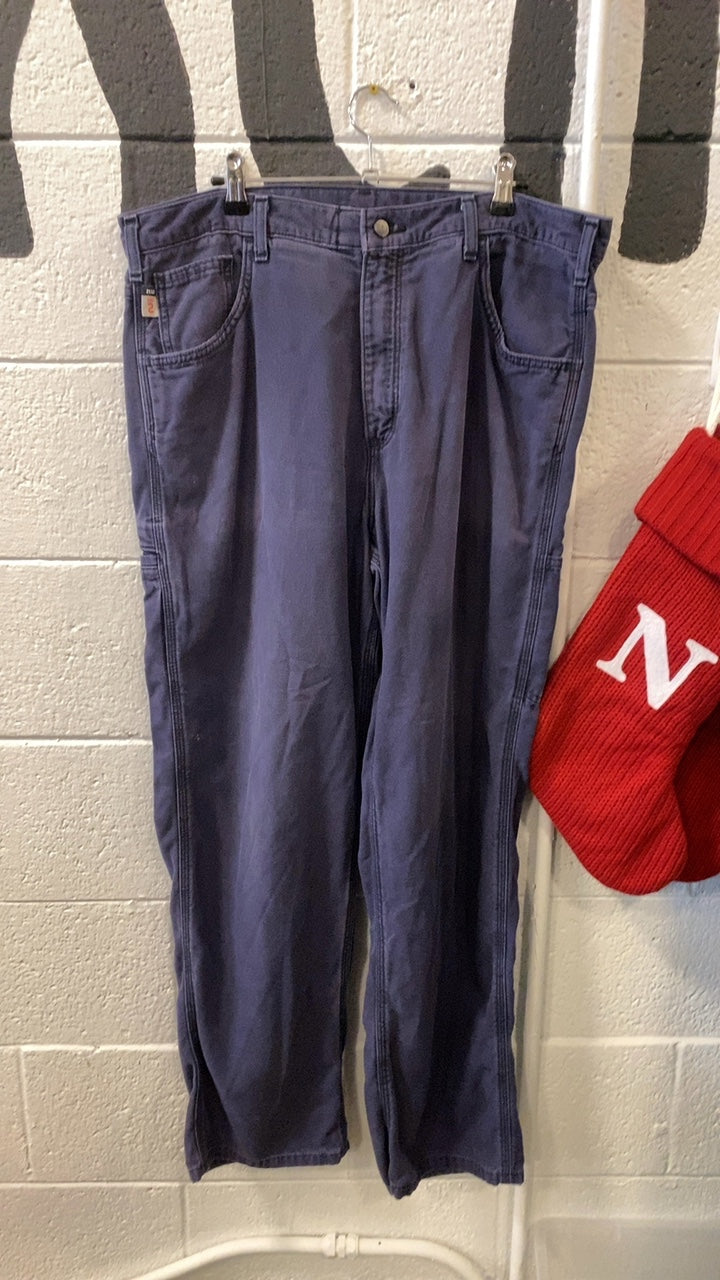 Carhartt Flame-Resistant 2112 CAT 2 Pants 38x32 Blue