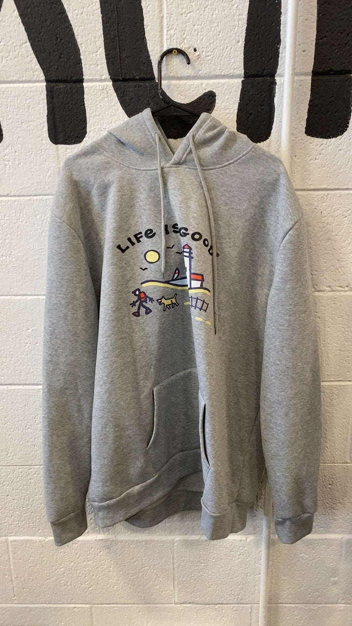 Life Is Good Hoodie XXL Grey