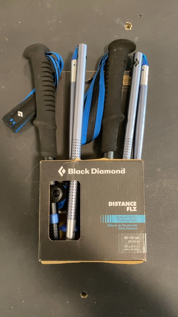 Black Diamond Distance FLZ Poles (Trekking) 95-110cm Black/Blue