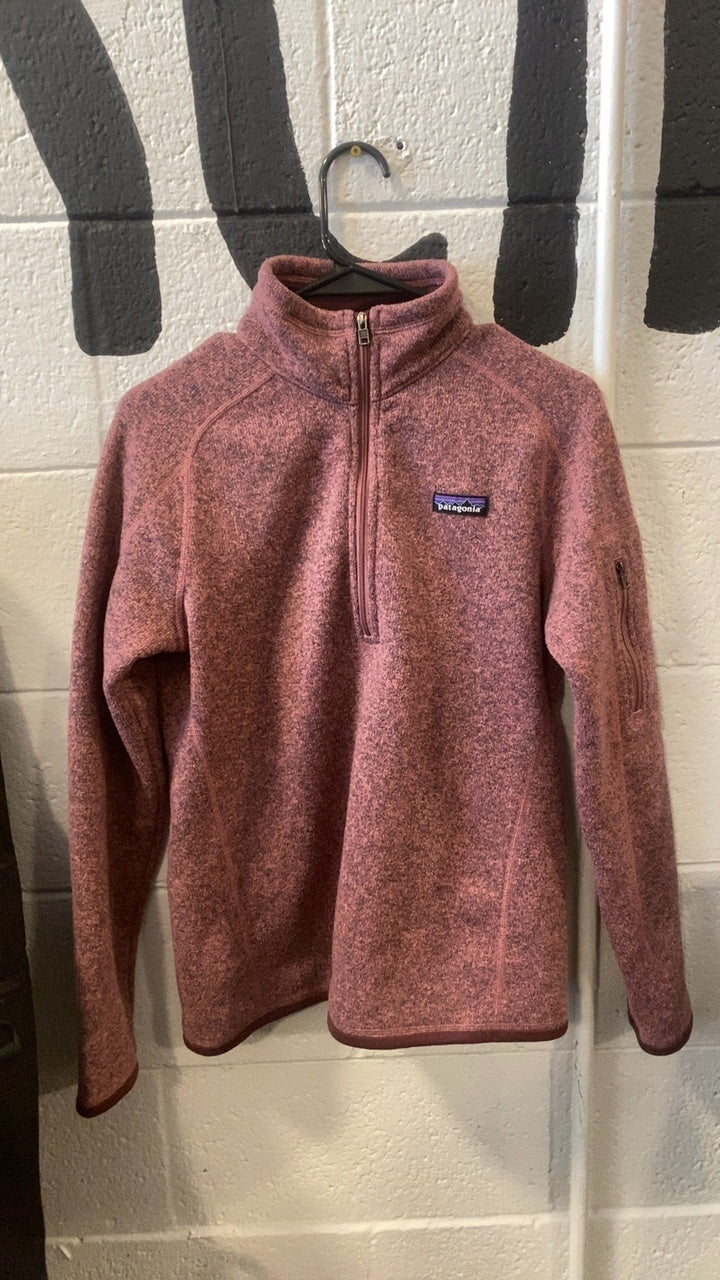 Patagonia W's Better Sweater Fleece Jacket (Quarter-Zip) (No Hood) S Pink