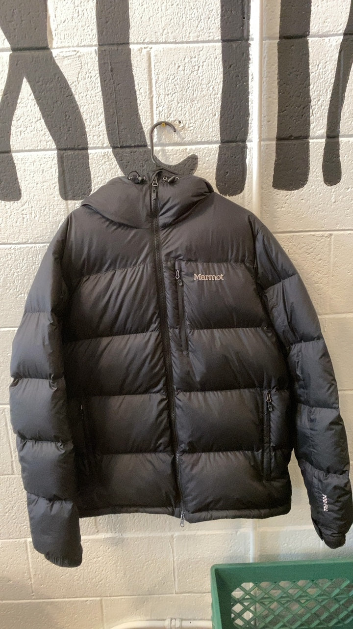 Marmot Guide Hoody Down Jacket (Full Zip) (Hood) L Black