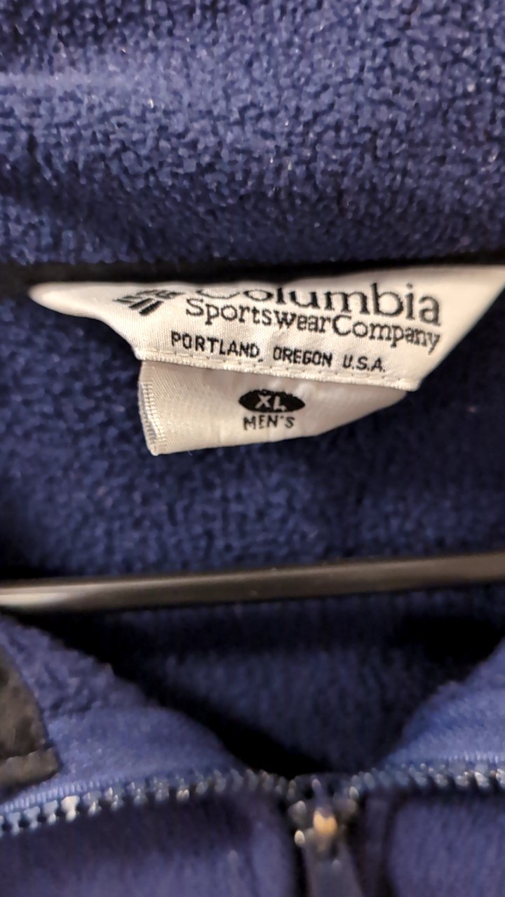 Columbia Fleece Jacket (Full-Zip) (No Hood) XL Blue
