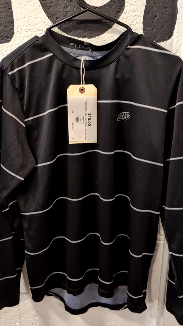 Joy Lee Designs Bike Jersey M Black White Stripes Longsleeve