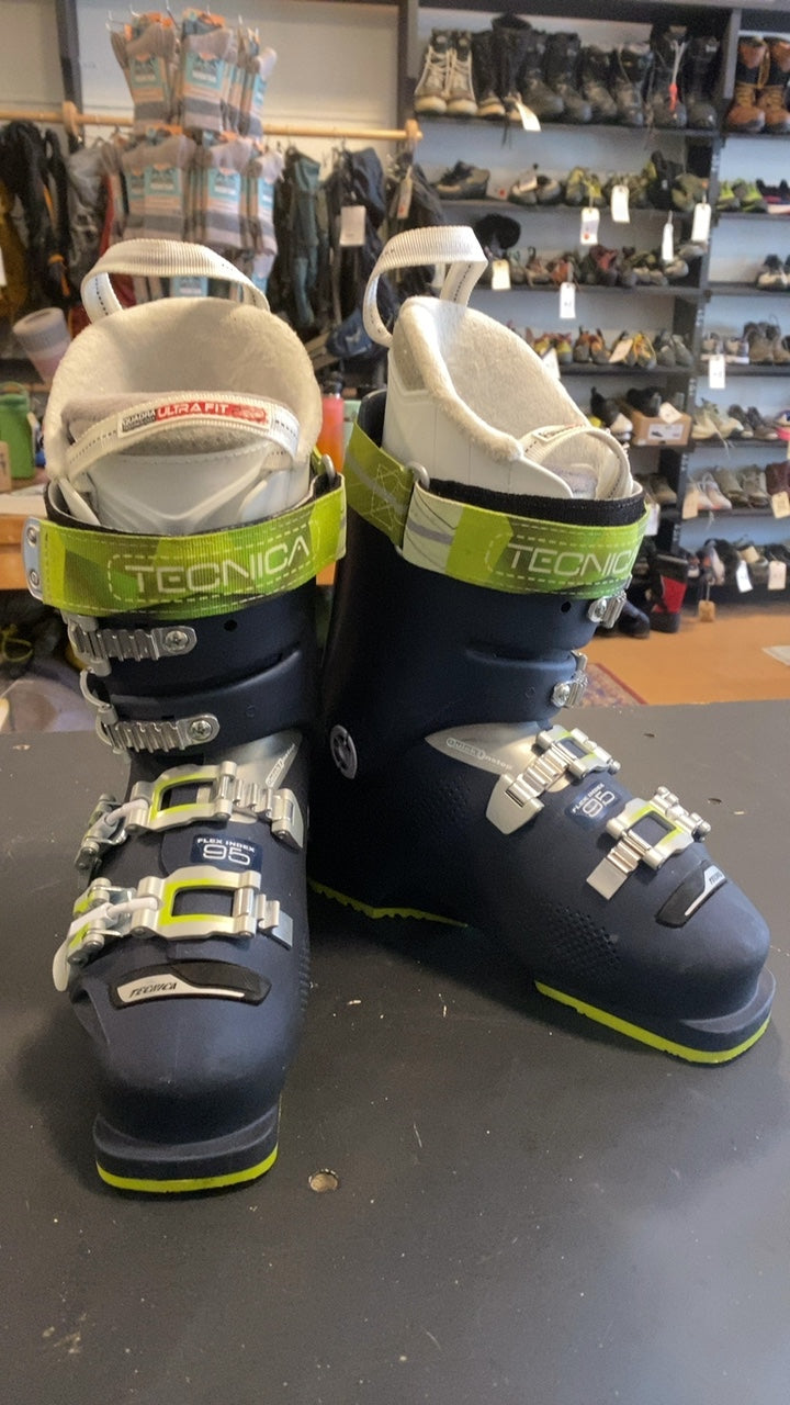 Tecnica Mach 1 LV W 95 Shoes (Ski Boots) W's 23/23.5 Blue/Green