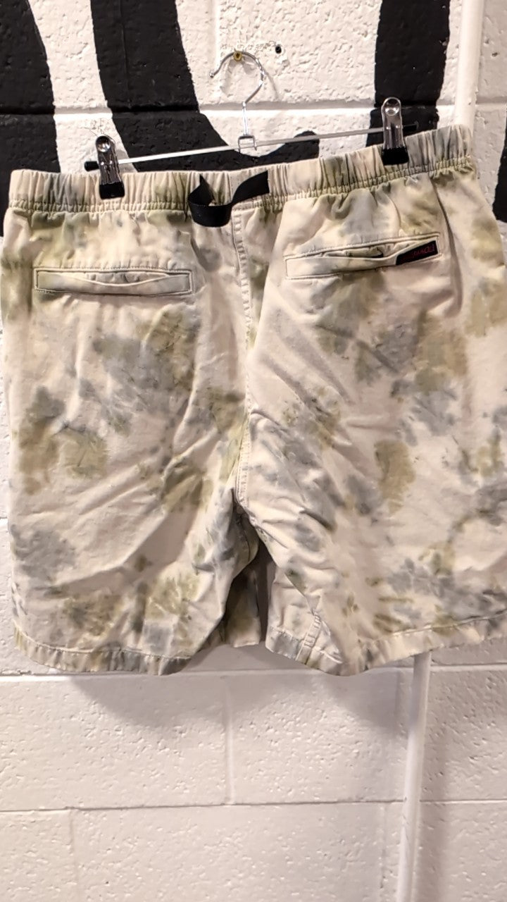 Gramicci Shorts L White/Green Tie Dye