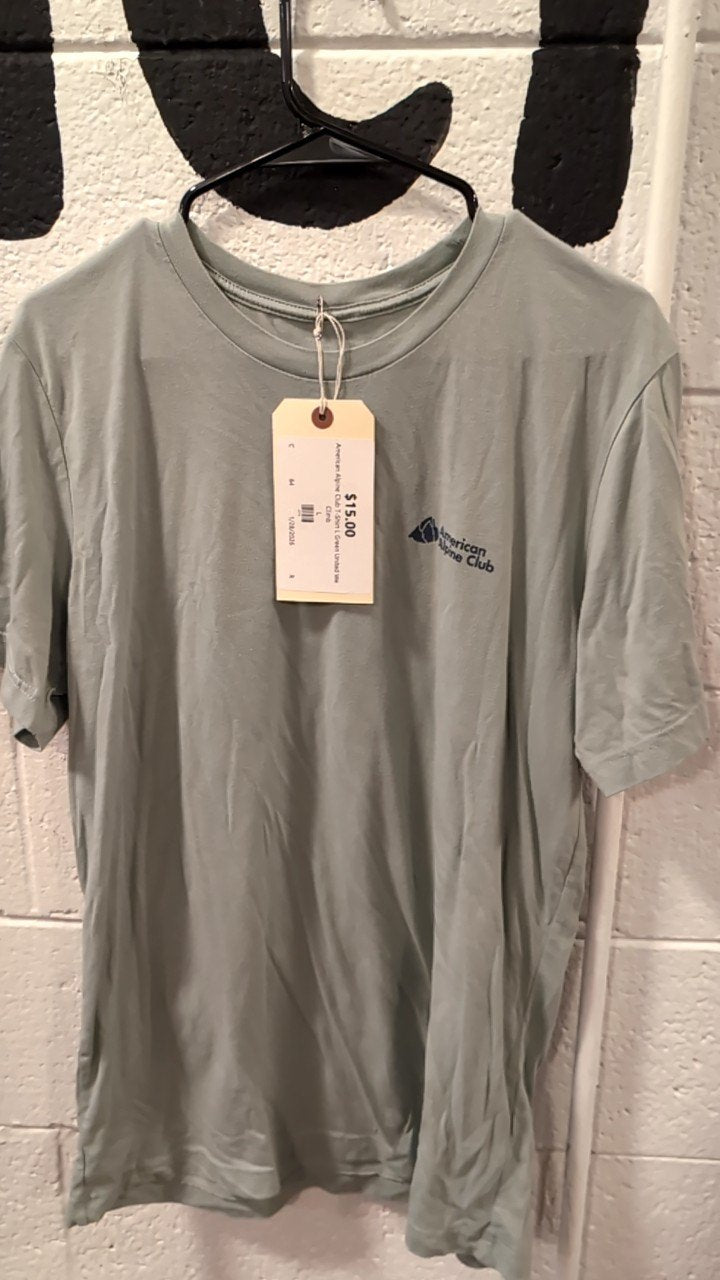 American Alpine Club T-Shirt L Green United We Climb
