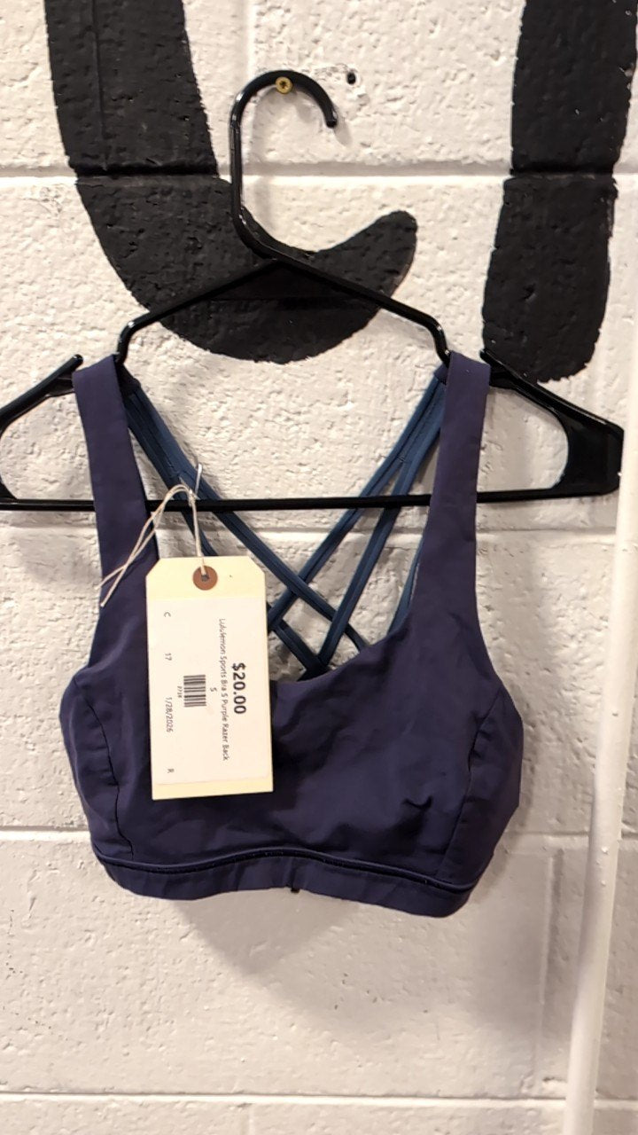 Lululemon Sports Bra S Purple Razer Back