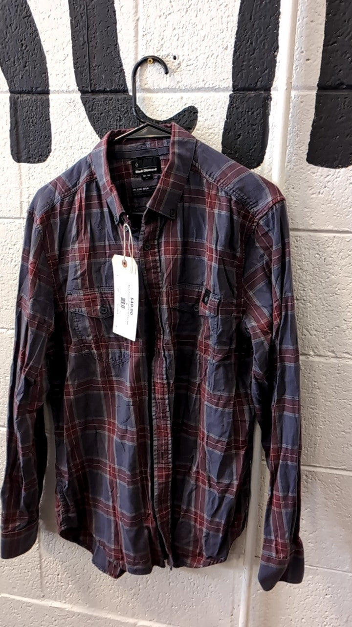 Black Diamond Flannel M Grey/Red