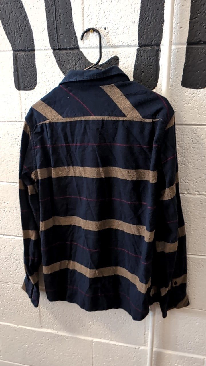 Burton Analog Flannel M Navy/Brown