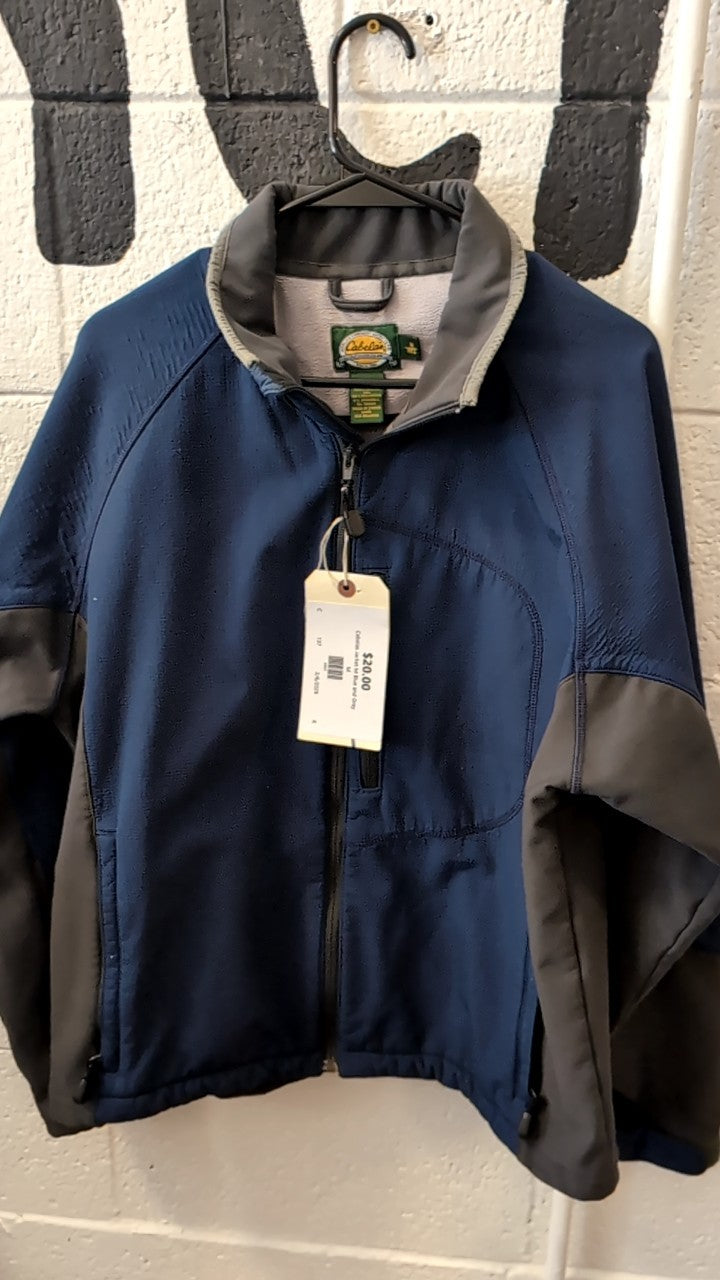 Cabelas Jacket M Blue and Grey