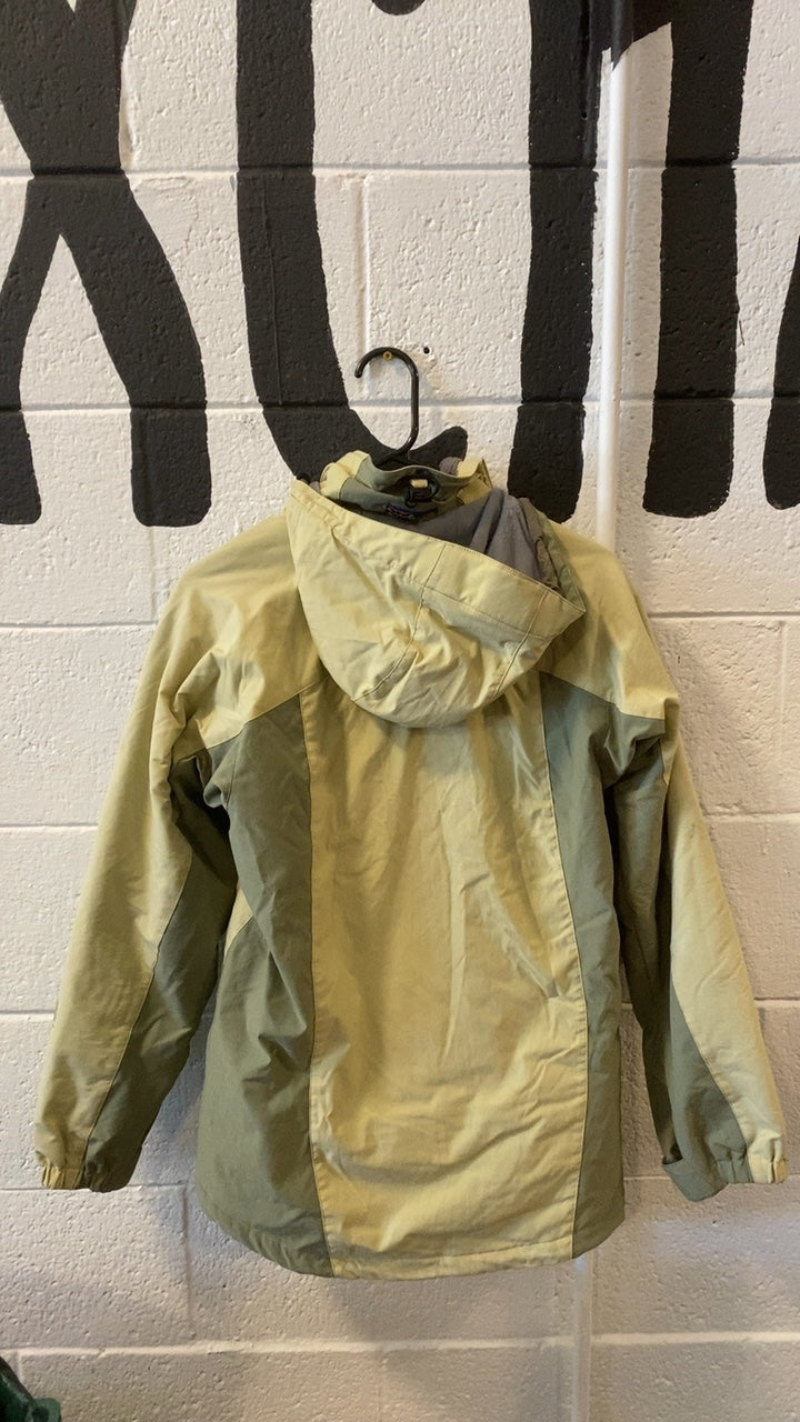 Patagonia Regulator Fleece Jacket (Full-Zip) (Hood) S Beige/Green